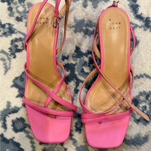 A New Day Vibrant Pink Strappy Sandals